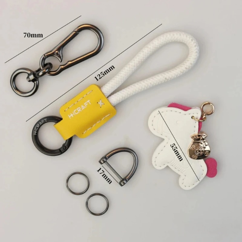 Men'S Minimalist Accessories - Portachiavi Minimalista in Pelle con Cinturino