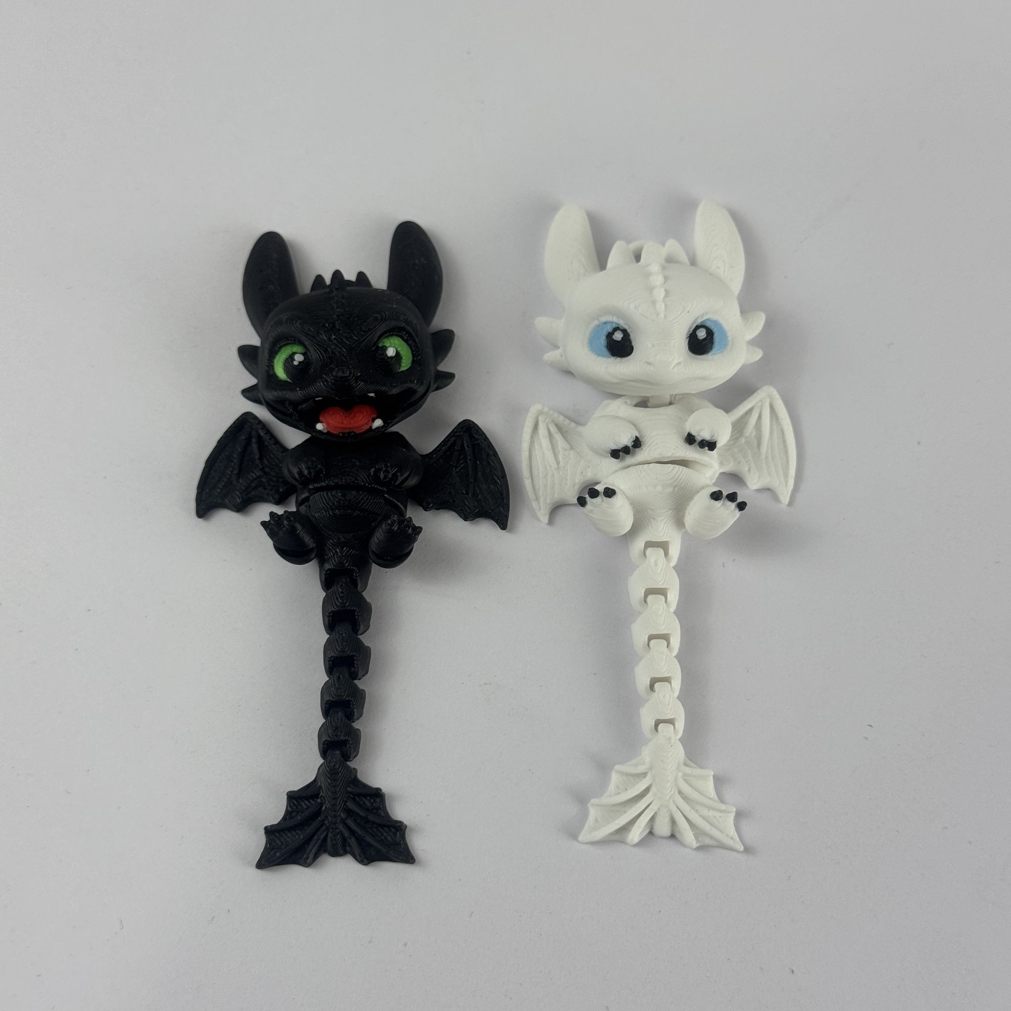 Men Keychain Accessories - Ciondolo Drago Articolato Stampato in 3D,