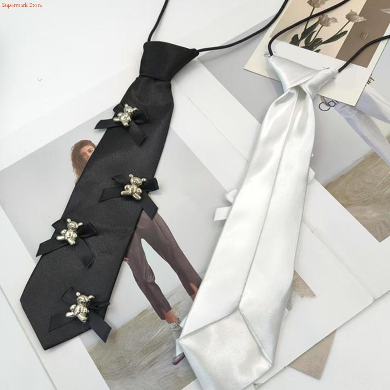 Men'S Accessories Premium - Q5WE Elegante cravatta nera Tessuto in