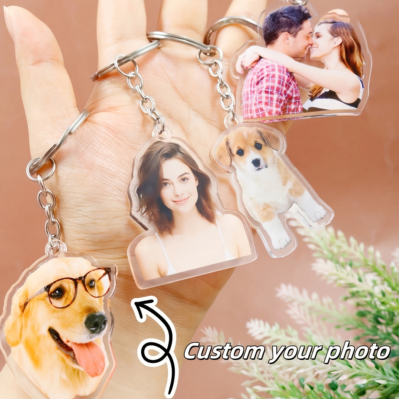 Men Keychain Accessories - 1 Portachiavi in Acrilico Personalizzato con